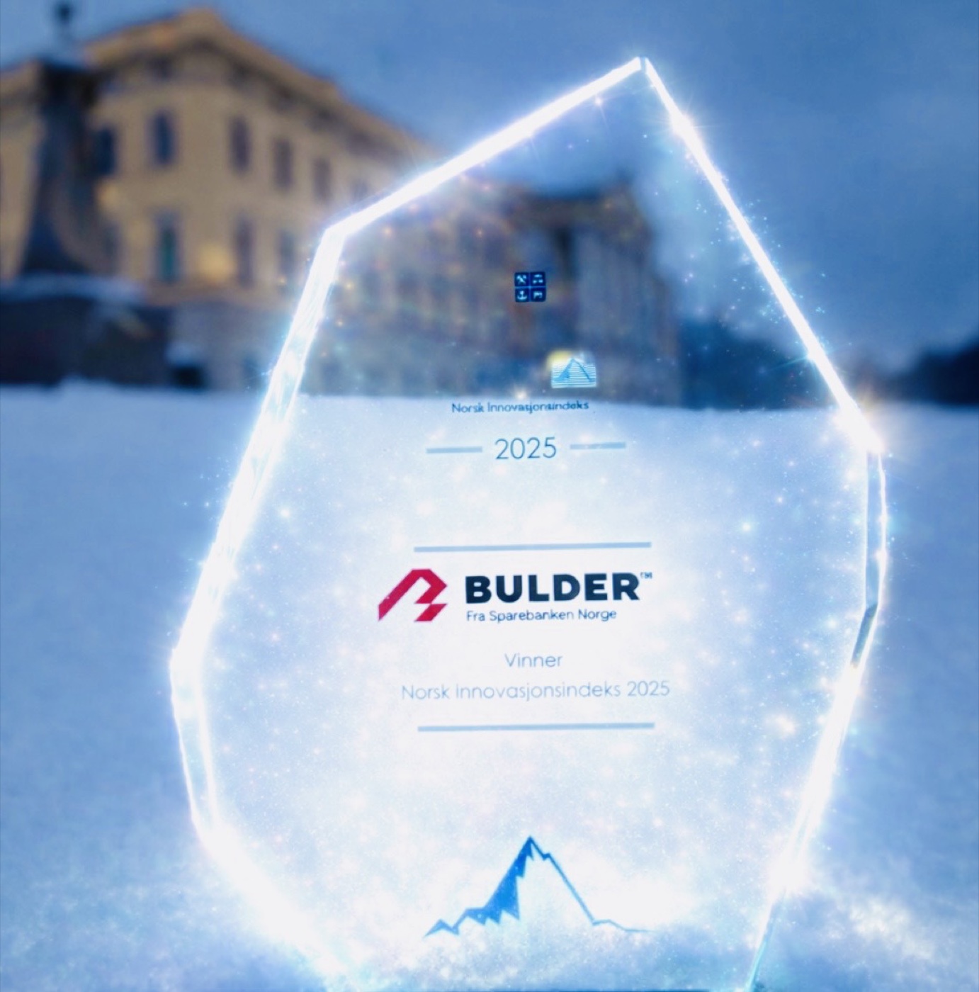 The trophy: Winner, Norwegian Innovation Index 2025, Bulder